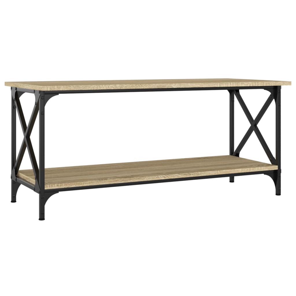 Soffbord sonoma ek 100x45x45 cm och järn