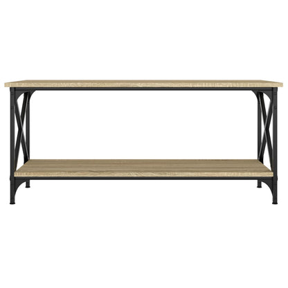 Soffbord sonoma ek 100x45x45 cm och järn