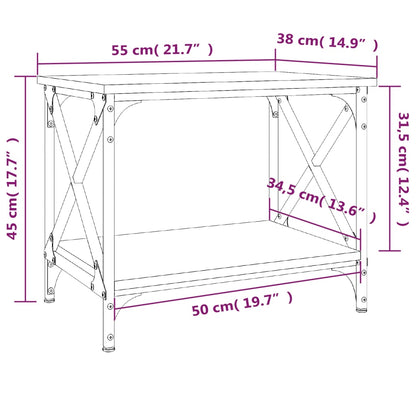 Sidobord svart 55x38x45 cm