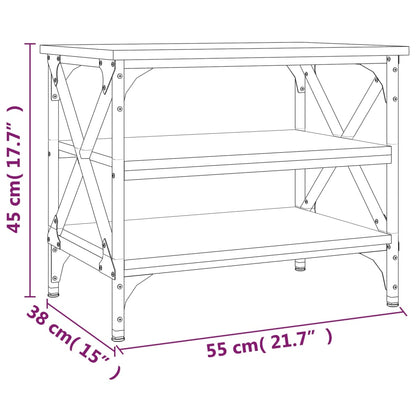 Sidobord svart 55x38x45 cm