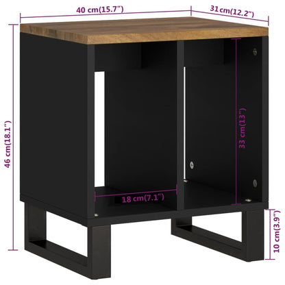 Sidobord massiv mangoträ 40x31x46 cm