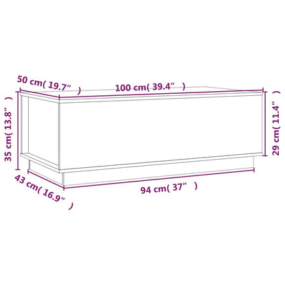 Soffbord brun 100x50x35 cm furu