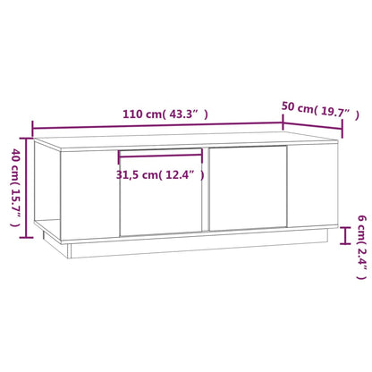 Soffbord brun 110x50x40 cm furu