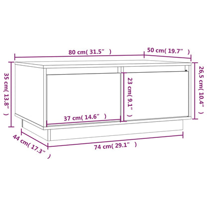 Soffbord brun 80x50x35 cm furu