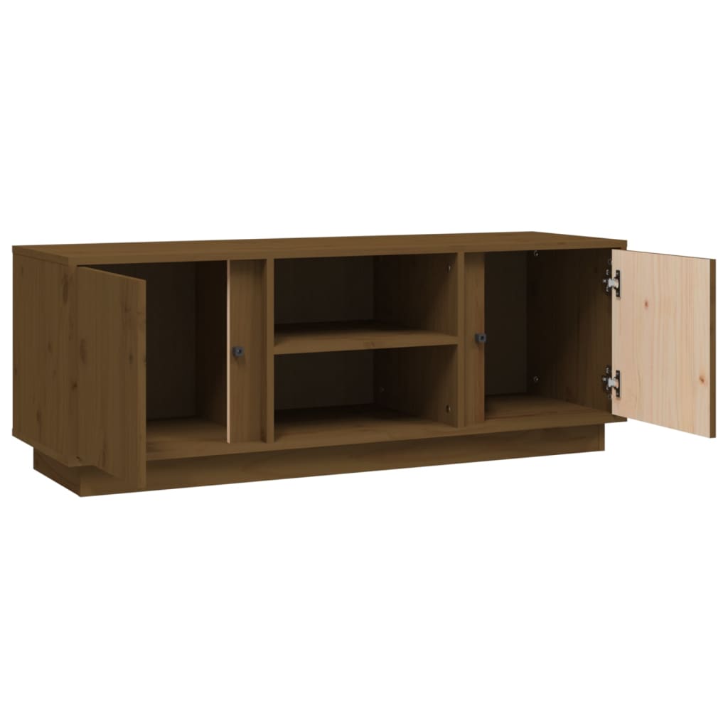 TV-Möbel Honungsbrun TV-Bänk 110x35x40,5 cm massiv furu