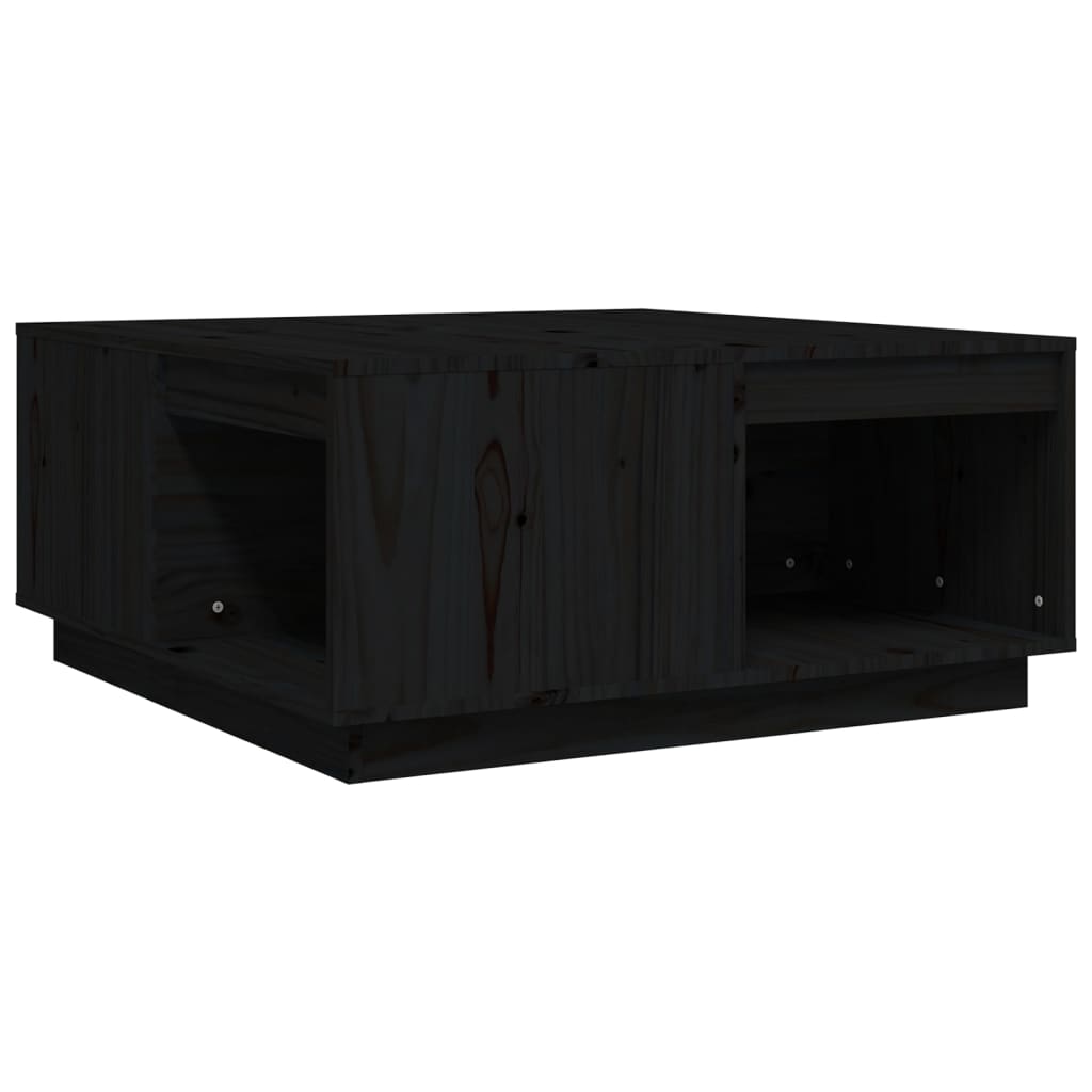 Soffbord svart 80x81x36,5 cm furu