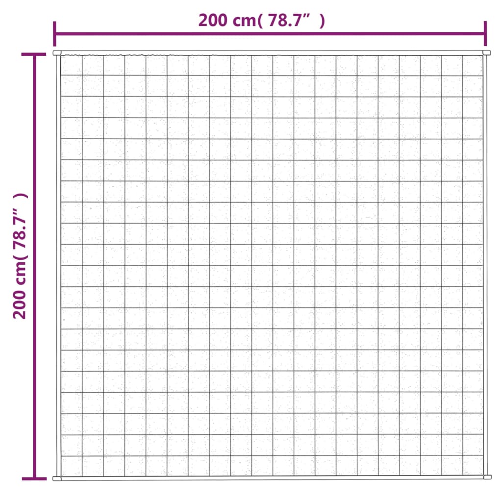 Täcke Tyngdtäcke grå 200x200 cm 13 kg tyg