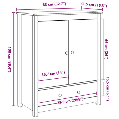 förvaringshylla 83x41,5x100 cm massiv furu