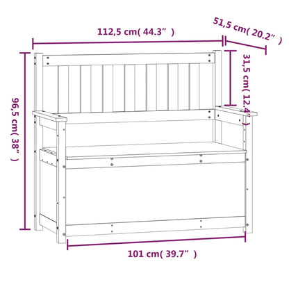 Sittbänk vit 112,5x51,5x96,5 cm furu