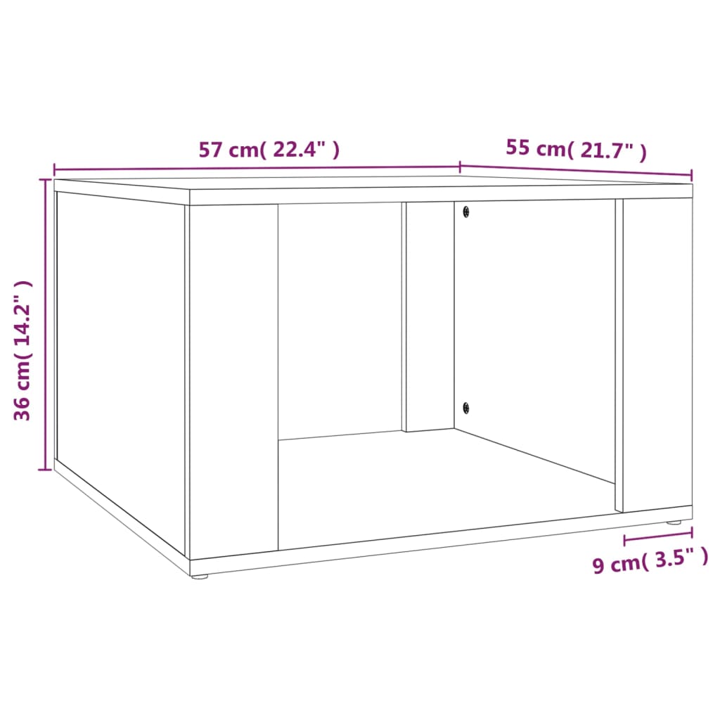 Sängbord Nattduksbord sonoma ek 57x55x36 cm