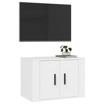 TV-möbel vit 57x34,5x40 cm Väggmonterad TV-bänk