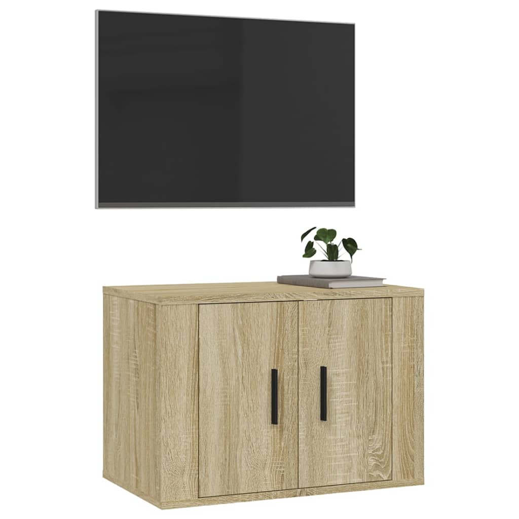 TV-möbel sonoma ek 57x34,5x40 cm Väggmonterad TV-bänk