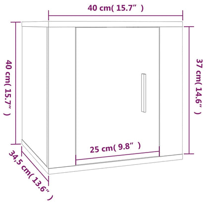 TV-möbel vit 40x34,5x40 cm Väggmonterad TV-bänk