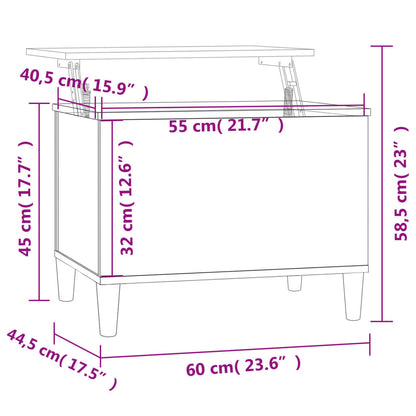 Soffbord vit högglans 60x44,5x45 cm