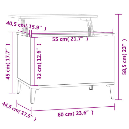 Soffbord vit högglans 60x44,5x45 cm