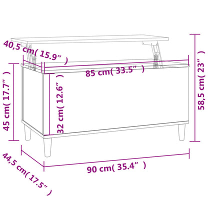 Sohvapöytä betonin harmaa 90x44,5x45 cm