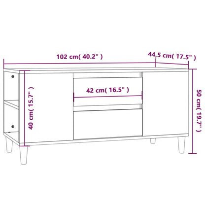 TV-möbel vit TV-bänk 102x44,5x50 cm