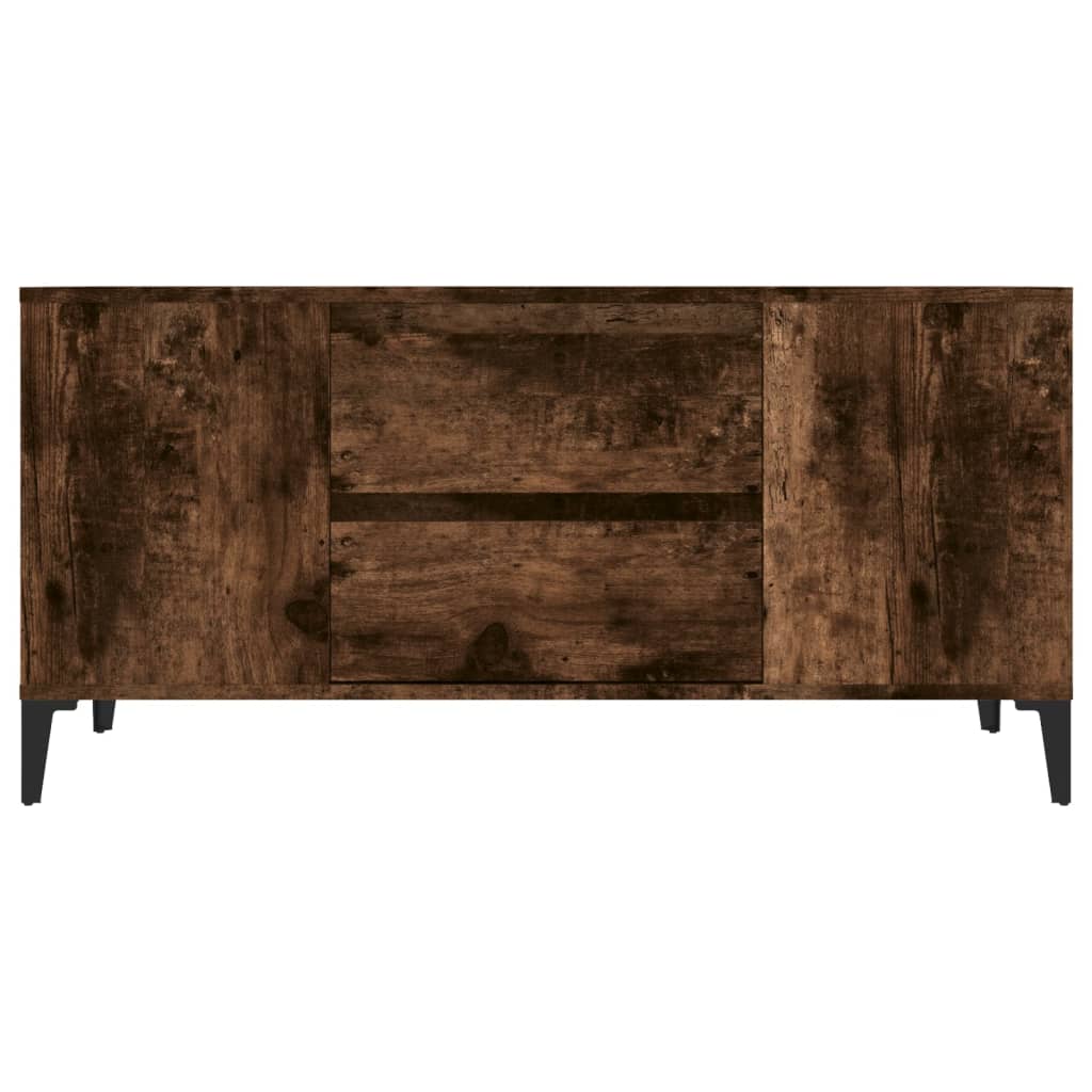 TV-möbel rökfärgad ek TV-bänk 102x44,5x50 cm