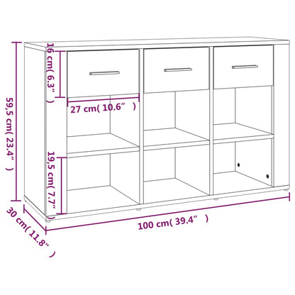 Skänk vit 100x30x59,5 cm