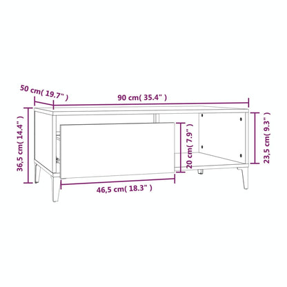 Sohvapöytä betonin harmaa 90x50x36,5 cm