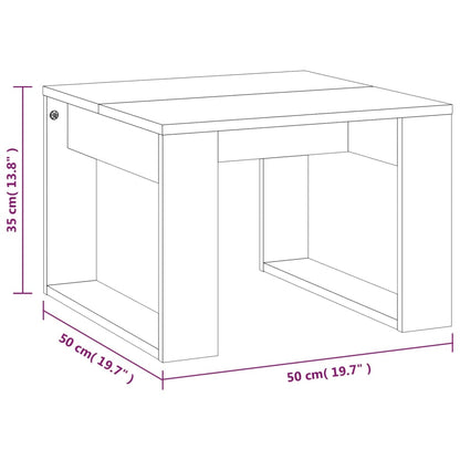 Sidobord brun ek 50x50x35 cm