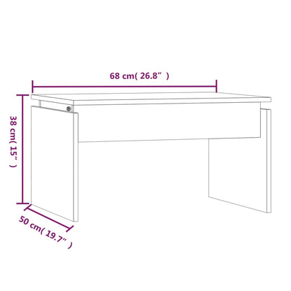 Soffbord brun ek 68x50x38 cm