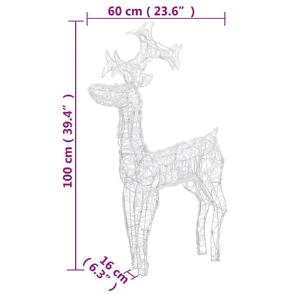 Joulukoristeita Ulkovalaistus puhdas 3 kpl 60x16x100 cm akryyli