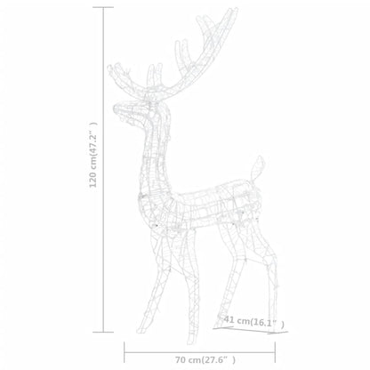 Joulukoristeet Ulkovalot puhdas akryyli 2kpl 120cm monivärinen