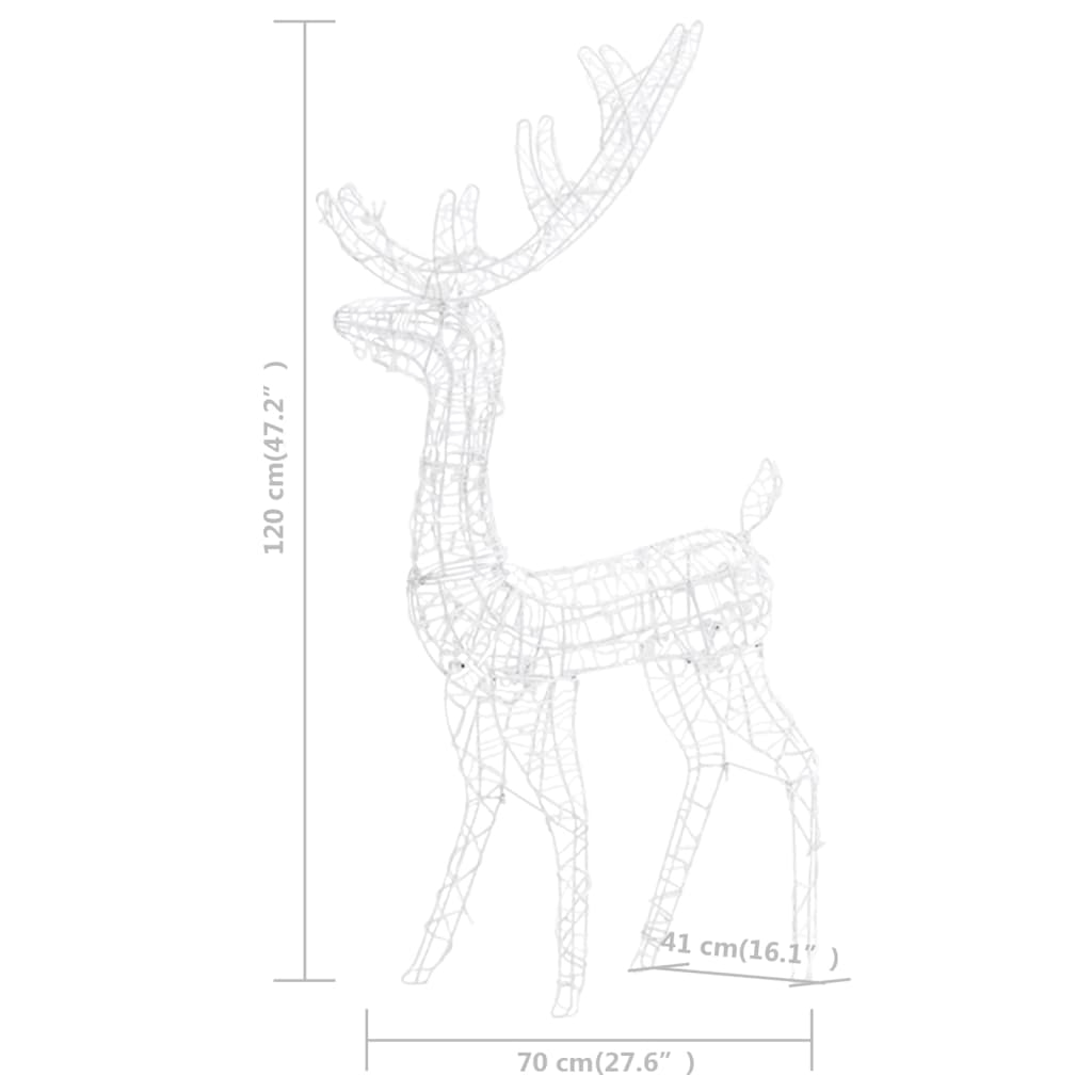 Joulukoristeita Ulkovalot puhdas akryyli 3 kpl 120cm monivärinen