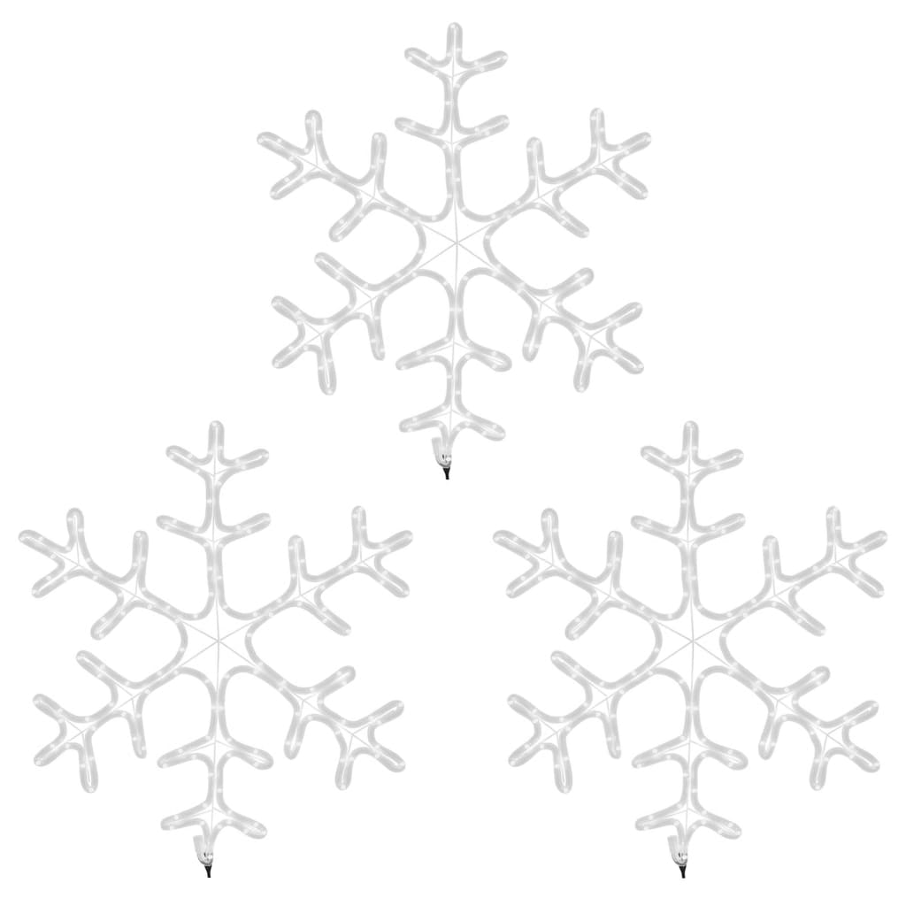 Joulukoristeet sisätiloissa Lumihiutale valonauha LED 3 lämpimänvalkoisella 59x59 cm