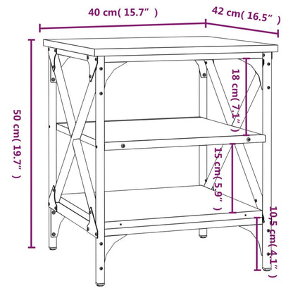 Sidobord brun ek 40x42x50 cm