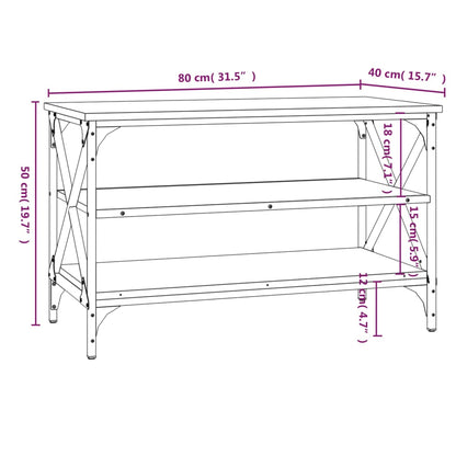 TV-möbel svart TV-möbel svart TV-bänk 80x40x50 cm