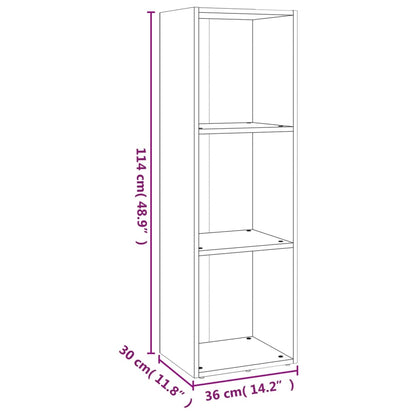 Kirjahylly ruskea tammi 36x30x114 cm