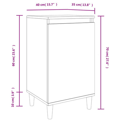 Sängbord Nattduksbord vit 40x35x70 cm