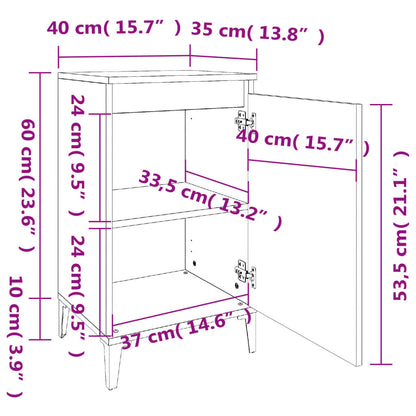 Sängbord Nattduksbord vit 40x35x70 cm