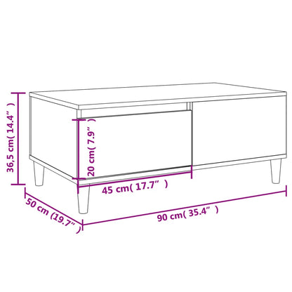 Soffbord sonoma ek 90x50x36,5 cm