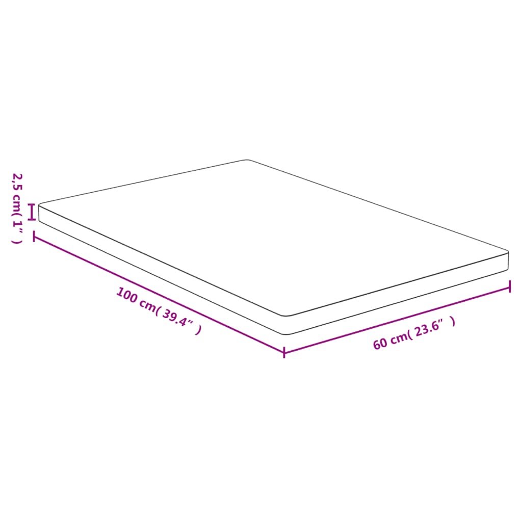 Bordsskiva bambu 60x100x2,5 cm