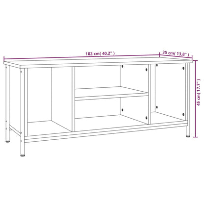 TV-möbel svart TV-bänk 102x35x45 cm