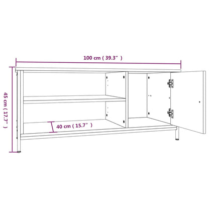 TV-möbel svart TV-bänk 100x40x45 cm