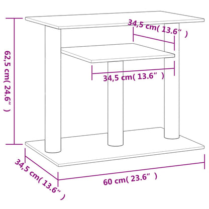 Kattmöbel mörkgrå Klöspelare med plattform 62,5 cm