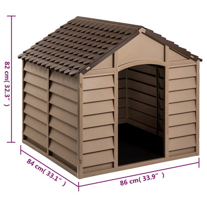 Koiran ruskea 86x84x82 cm polypropeeni