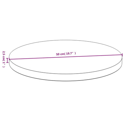 Pöytälevy Ø50x2,5 cm bambua