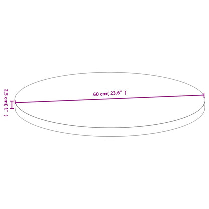 Pöytälevy Ø60x2,5 cm bambua