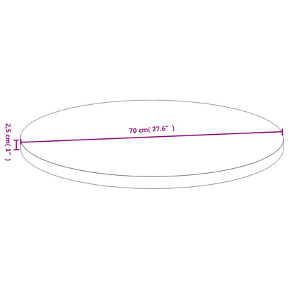 Pöytälevy Ø70x2,5 cm bambua