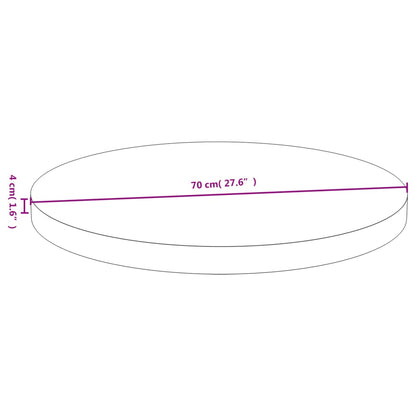 Pöytälevy Ø70x4 cm bambua