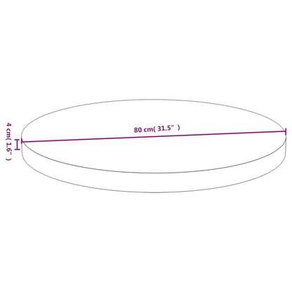 Pöytälevy Ø80x4 cm bambua