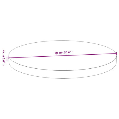 Pöytälevy Ø90x4 cm bambua