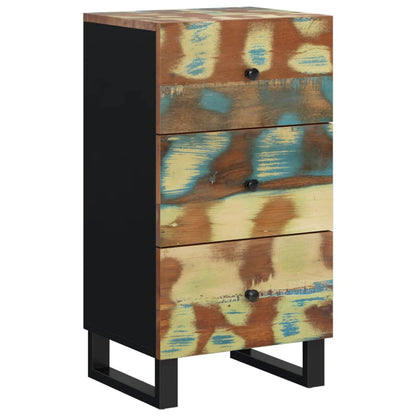 Skänk Trä med 3 lådor 40x33,5x75 cm massivt återvunnet trä