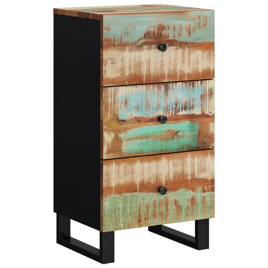 Skänk Trä med 3 lådor 40x33,5x75 cm massivt återvunnet trä