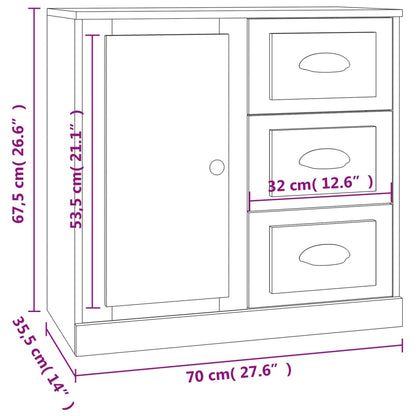 Förvaringsskåp vit 70x35,5x67,5 cm konstruerat trä